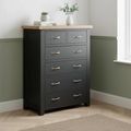 Wilmont Chest - 2+4 Drawer - Black Painted