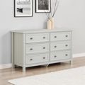 Maine Chest of Drawers - 6 Drawer - Wide - Grey