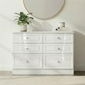 Pembroke White Gloss 6 Drawer Midi Chest