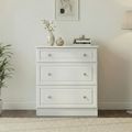 Pembroke White 3 Drawer Deep Chest