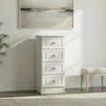 Pembroke White 4 Drawer Narrow Chest
