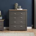 Highgate Chest - 4 Drawer - Dark Grey Painted