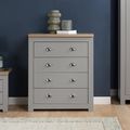 Highgate Chest - 4 Drawer - Grey Painted