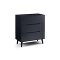 Alicia Black 3 Drawer Small Chest
