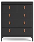 Barcelona Black 3+2 Drawer Chest