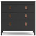 Barcelona Black 3 Drawer Small Chest