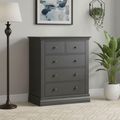 Bordeaux Chest - 2+3 Drawer - Charcoal