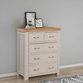 Clarion Chest - 2+3 Drawer - Oak and Grey