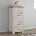 Clarion Chest - 5 Drawer - Tall - Oak and Grey