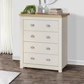 Highgate Chest - 4 Drawer - Cream Painted