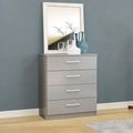 Lynx Chest - 4 Drawer - Grey Gloss