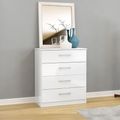 Lynx Chest - 4 Drawer - White Gloss