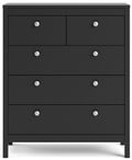 Madrid Black 3+2 Drawer Chest
