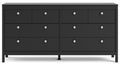 Madrid Black 8 Drawer Dresser