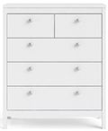 Madrid White 3+2 Drawer Chest