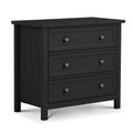 Maine Black 3 Drawer Small Chest