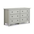Maine Grey 6 Drawer Wide Chest