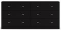 May Black 6 Drawer Wide Chest