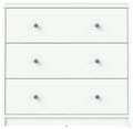 May White 3 Drawer Small Chest