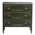 Meerut Green Fountain Design 3 Drawer Small Chest