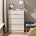 Milan Cashmere Gloss 4 Drawer Deep Chest