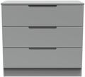 Milan Grey 3 Drawer Small Chest