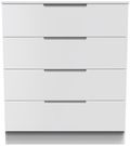 Milan White Gloss 4 Drawer Chest