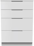 Milan White Gloss 4 Drawer Deep Chest