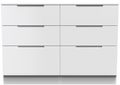 Milan White Gloss 6 Drawer Midi Chest