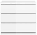 Naia White Gloss 3 Drawer Small Chest