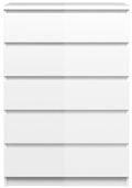 Naia White Gloss 5 Drawer Chest