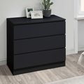 Oslo Small Chest - 3 Drawer - Black