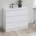 Oslo Small Chest - 3 Drawer - White