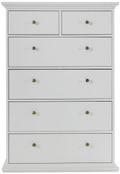 Paris White 2+4 Drawer Chest