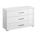 Rauch Aditio 3 Drawer Wide Chest - Alpine White and White High Gloss