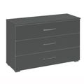 Rauch Aditio 3 Drawer Wide Chest - Metallic Dark Grey
