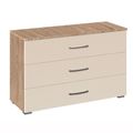 Rauch Aditio 3 Drawer Wide Chest - Sonoma Oak and Champagne