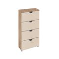 Rauch Aditio 4 Drawer Narrow Chest - Sonoma Oak and Champagne