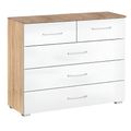 Rauch Alegro 3+2 Drawer Chest - Sonoma Oak and Alpine White