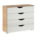 Rauch Arnstein 4 Drawer Chest - Sonoma Oak and Alpine White