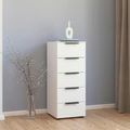 Rauch Flipp 5 Drawer Tall Chest with Adjustable Height - Alpine White
