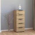 Rauch Flipp 5 Drawer Tall Chest with Adjustable Height - Artisan Oak