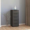 Rauch Flipp 5 Drawer Tall Chest with Adjustable Height - Graphite