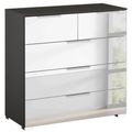 Rauch Miramar 3+2 Drawer Mirrored Chest - Graphite