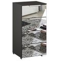 Rauch Miramar 4 Drawer Mirrored Narrow Chest - Graphite