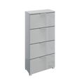 Rauch Skat Meridian 4 Drawer Narrow Chest - Silk Grey and Silk Grey Glass