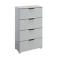 Rauch Skat Meridian 4 Drawer Narrow Chest - Silk Grey