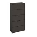 Rauch Skat Meridian 5 Drawer Tall Chest - Graphite
