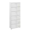 Rauch Skat Meridian 6 Drawer Tall Chest - Alpine White and Crystal White Glass