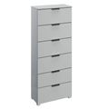 Skat Meridian Chest - 6 Drawer - Tall - Silk Grey